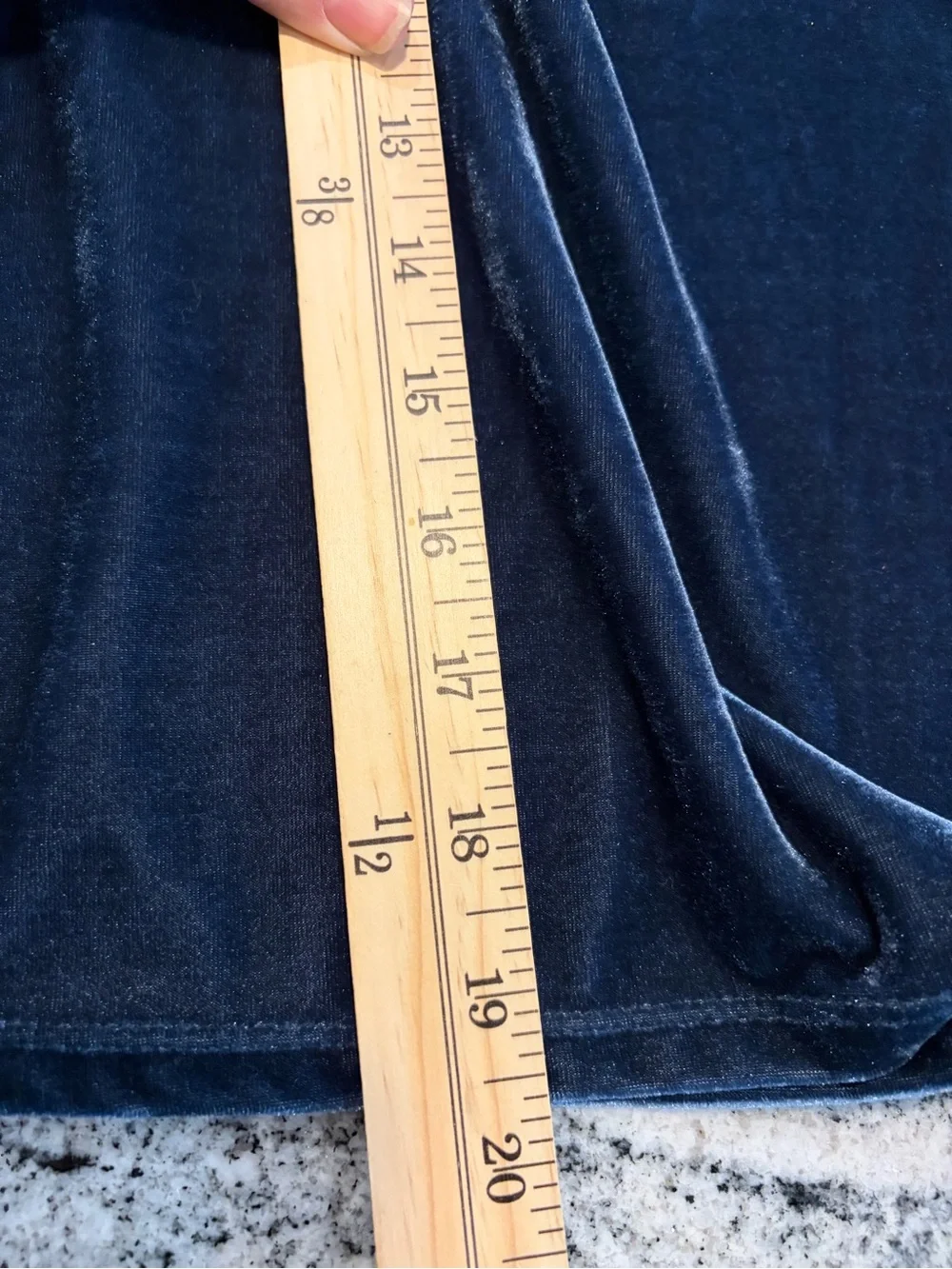 Free People Velvet Puff Sleeve Top - Slate Blue
